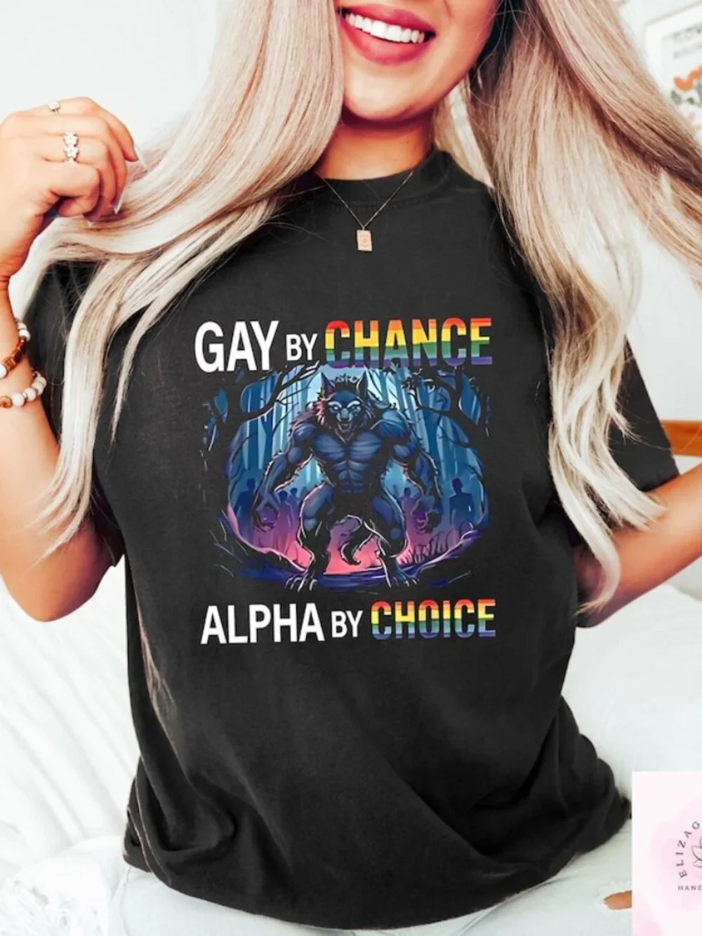 Gay By Chance Alpha By Choice Shirt, Gay Rights Gift - Picture 1 of 4